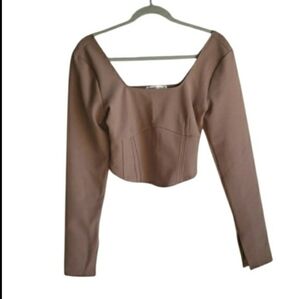 Abercrombie & Fitch Brown Corset Top Size Medium